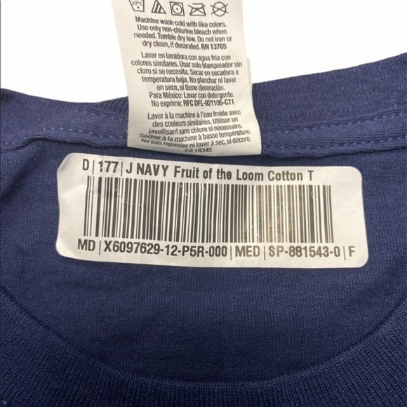 Fruit of Loom T-Shirt Men’s Size M Blue - Picture 7 of 10